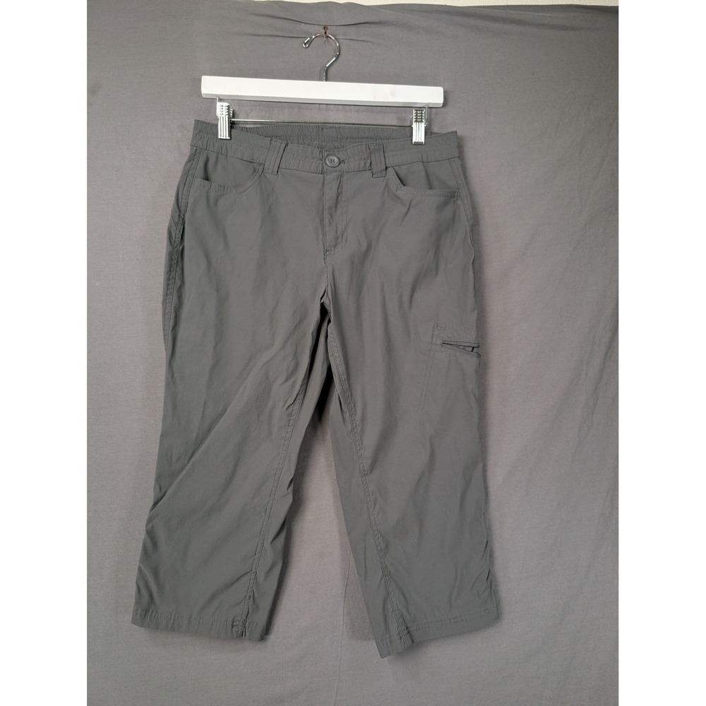 Eddie Bauer Womens Gray Horizon Guide Capri Cargo Pants Size 8